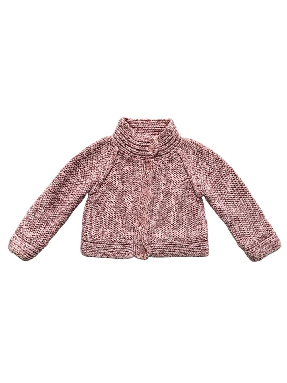 Tea Collection South American Pink Cozy Cardigan Sweater Size 4-5